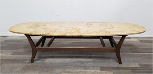 Mid century modern marble-top coffee table