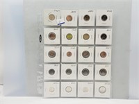 Sheet of Canadian Dimes from 1967 to 2022