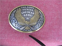 Belt Buckle American Eagle (Right to Bear Arms)