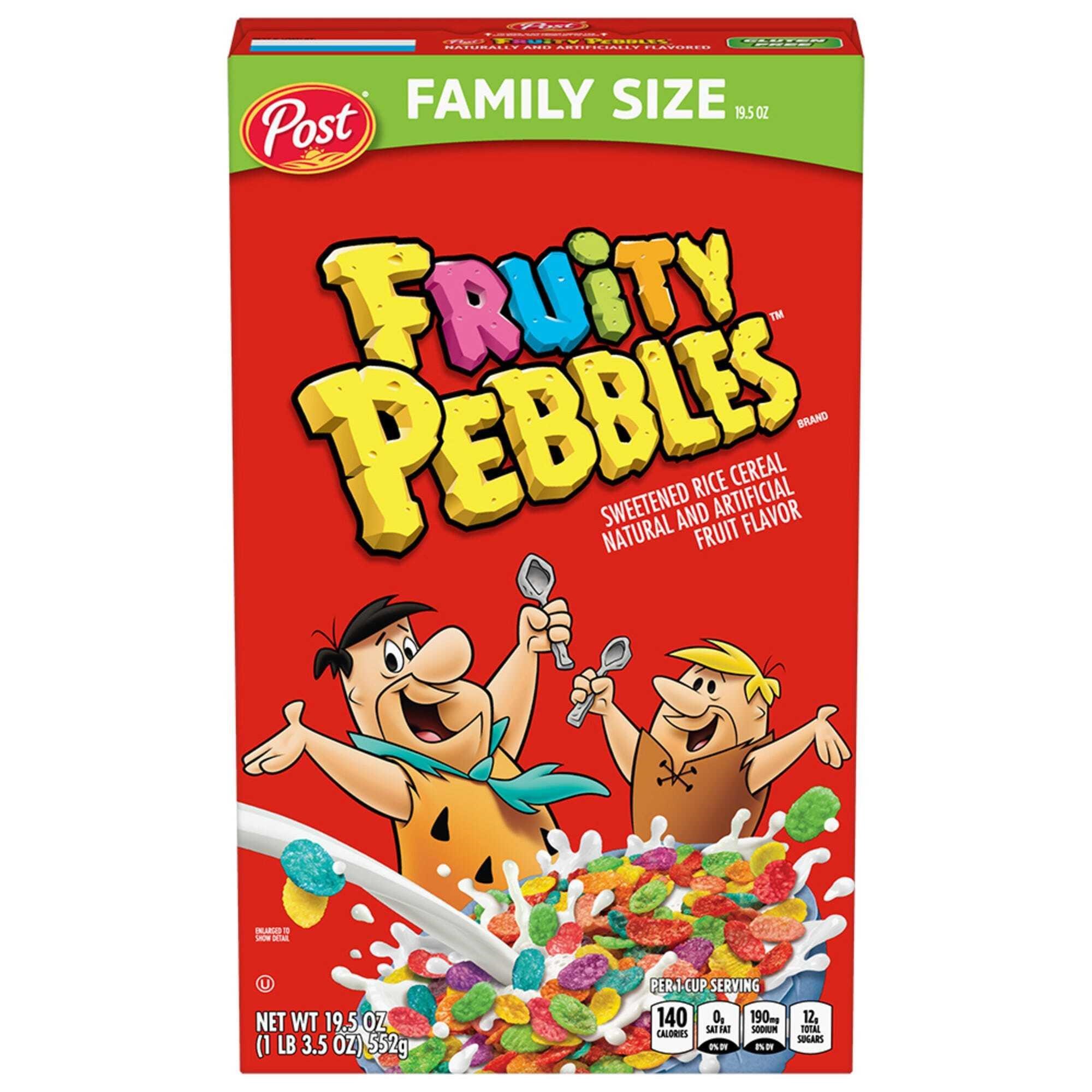 Post Fruity Pebbles Cereal Family Size, 19.5 Oz |