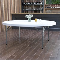 Flash Furniture 6-ft Round Plastic Folding Table