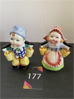 Vintage Dutch Girl & Boy Salt & Pepper Shakers