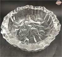 Hoya Iceburg Pattern Cut Glass Crystal Bowl