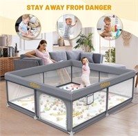 Large Baby Playpen, Sturdy Safety Baby Playard