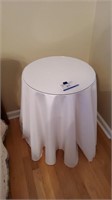Round Table with Table Cloth & Glass Top
