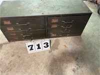 Metal Parts Cabinet with Contents