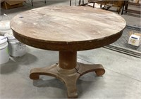 Wood mobile round table-45 x 29-no leaves & base