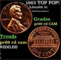 Proof 1963 Lincoln Cent TOP POP! 1c Graded pr69 rd