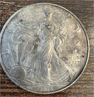 2015 1oz  Fine Silver Dollar