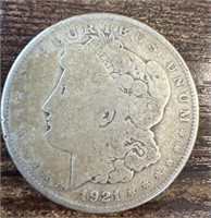 1921-S  Morgan Silver Dollar.