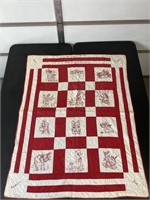 Hand stitched & Embroidered Quilt