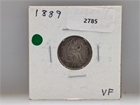 1889 90% Silv Seated Dime