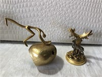 2 Goldtone Figural Stands