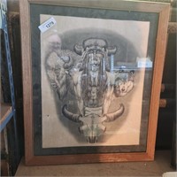 Framed Picture - Two Bulls Sioux - approx 22.5" x