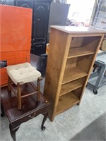 Book shelf (56” tall) , end stand and stool