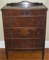 Antique 5 Drawer Dresser w/ Castors 45t x 33w x