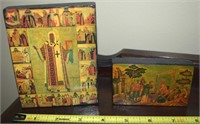 (2) Russian St Alexy of Moscow Icon Plaques