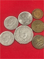 7 Foreign Coin - Morocco,  Jamaica, Korea, German