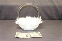 Fenton Milk glass bride's basket