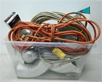 misc lot- extension cord, wire connectors, etc.
