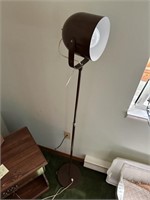 Mid century brown metal floor lamp