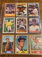 1986-89 Topps, Fleer, Donruss, Score baseball card