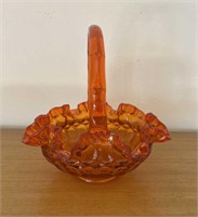 Orange Glass Basket