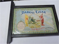 Antique Double sided tin flange Cigar Sign