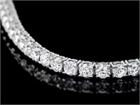 7.00ct Diamond Bracelet in 18k White Gold