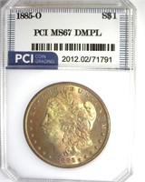 1885-O Morgan MS67 DMPL LISTS $12500