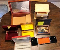 810 - LOT OF JEWELRY BOXES & SOME CONTENTS