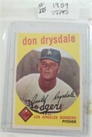 1959 Topps Card #387 Don Drysdale