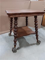 Quarter Sawn Oak Parlor Table with Large Claw