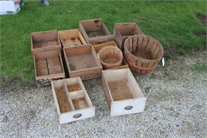 Wooden Crates, Baskets, Drawers
