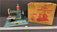 Junior Miniature Sewing Machine w/Original Box.