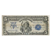 FR. 271 1899 $5 CHIEF SILVER CERTIFICATE VF