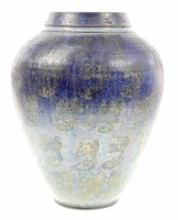 Collins J. Glaspy Signed Raku Copper Pottery Vase