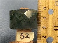 Ring: faceted lavender type of jade            (k