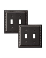 DEWENWILS Double Toggle Light Switch Covers, Aged