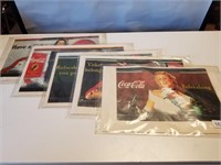 5 Coca Cola Posters 17" x 11"