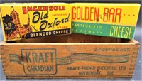 3 Old Cheese Boxes
