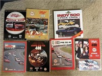 NASCAR magazines and binder full of trading cards