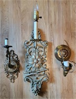 Wall Light Sconces Lot of 3