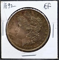 1892 Morgan silver dollar