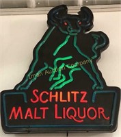 Schlitz Malt Liquor Lighted Sign 16” X 24”