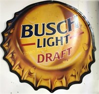 Busch Light Beer Metal Sign 22” X 24”