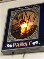 Pabst Beer Lighted Mirror 12” X 14”