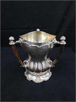 1930 silver plated trophy presentation cup, T.C.