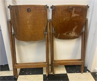 1940s American Seating Co Wooden Folding Chairs -2