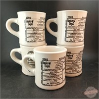 Lot of 5 Monroe NC Coffee Mugs c.2001